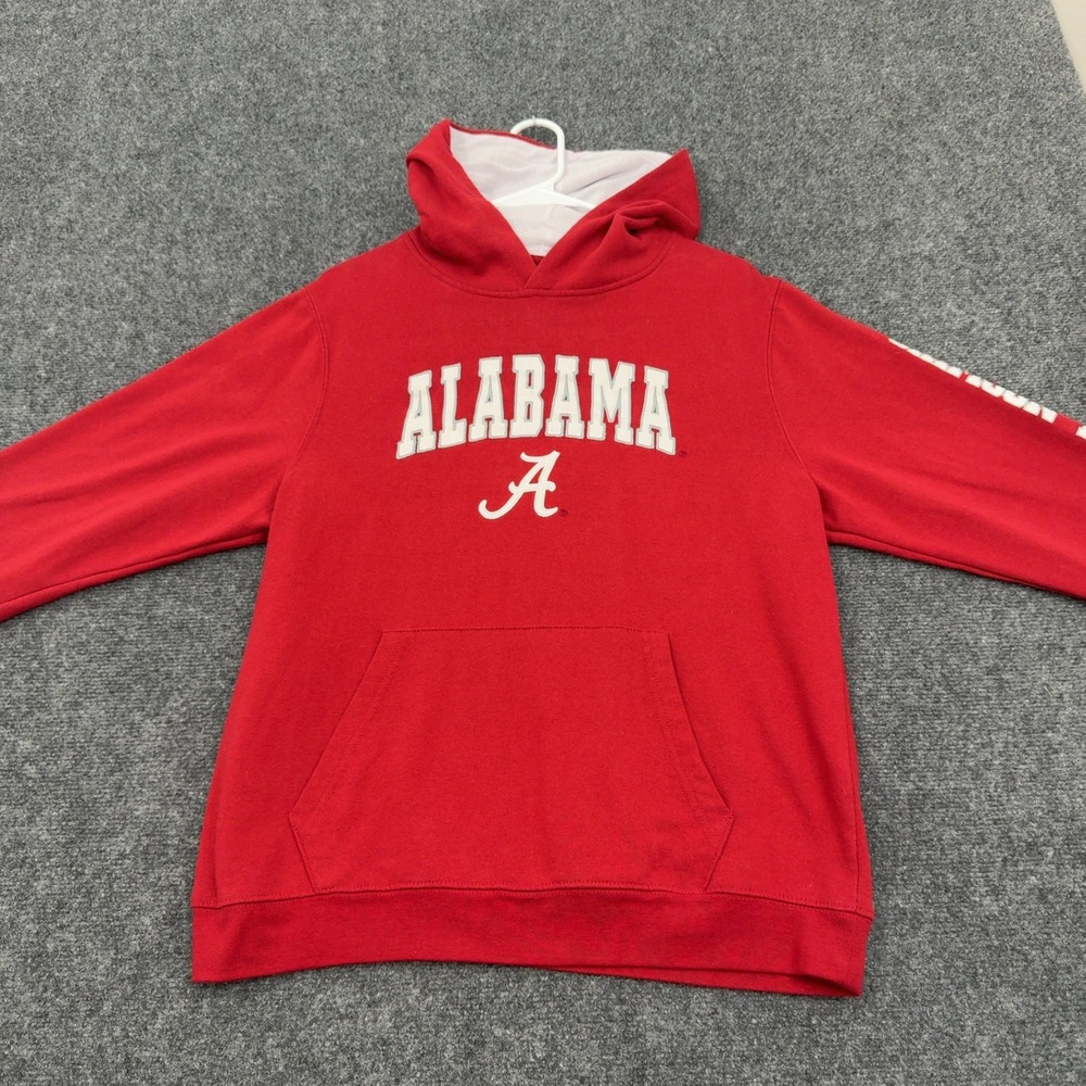 Alabama Crimson Tide Colosseum Hoodie Youth XL Red Fleece Sleeve Graphic Sporty